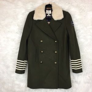 Tommy Hilfiger Gigi Hadid Shearling Military Coat Nwt